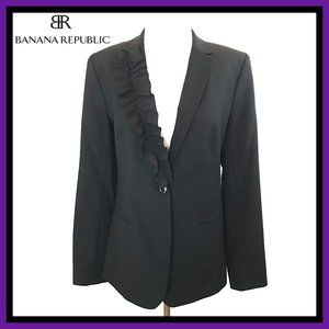 NWT Banana Republic Ruffle Lapel Blazer